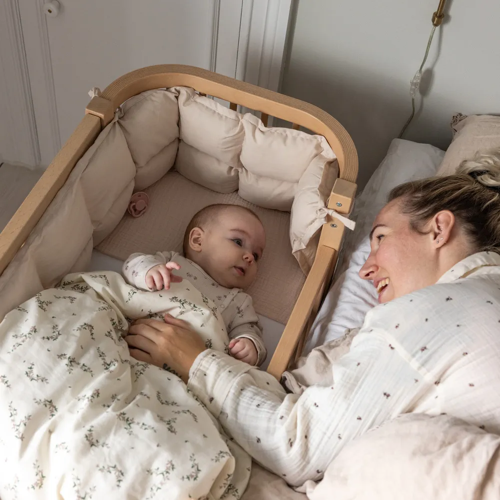Sebra Bedside Crib Wooden Edition