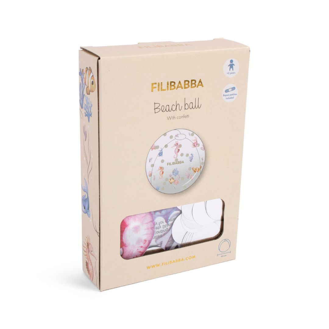 Filibabba Kylpyläpallo Alfie - Sateenkaariglitteri-konfetti