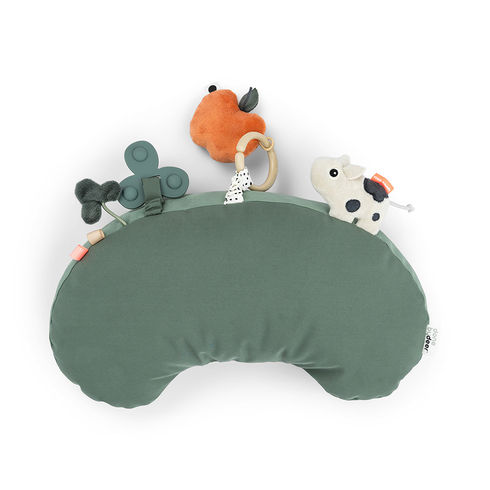 Done by Deer Tummy time aktiviteettityyny Tiny farm Green
