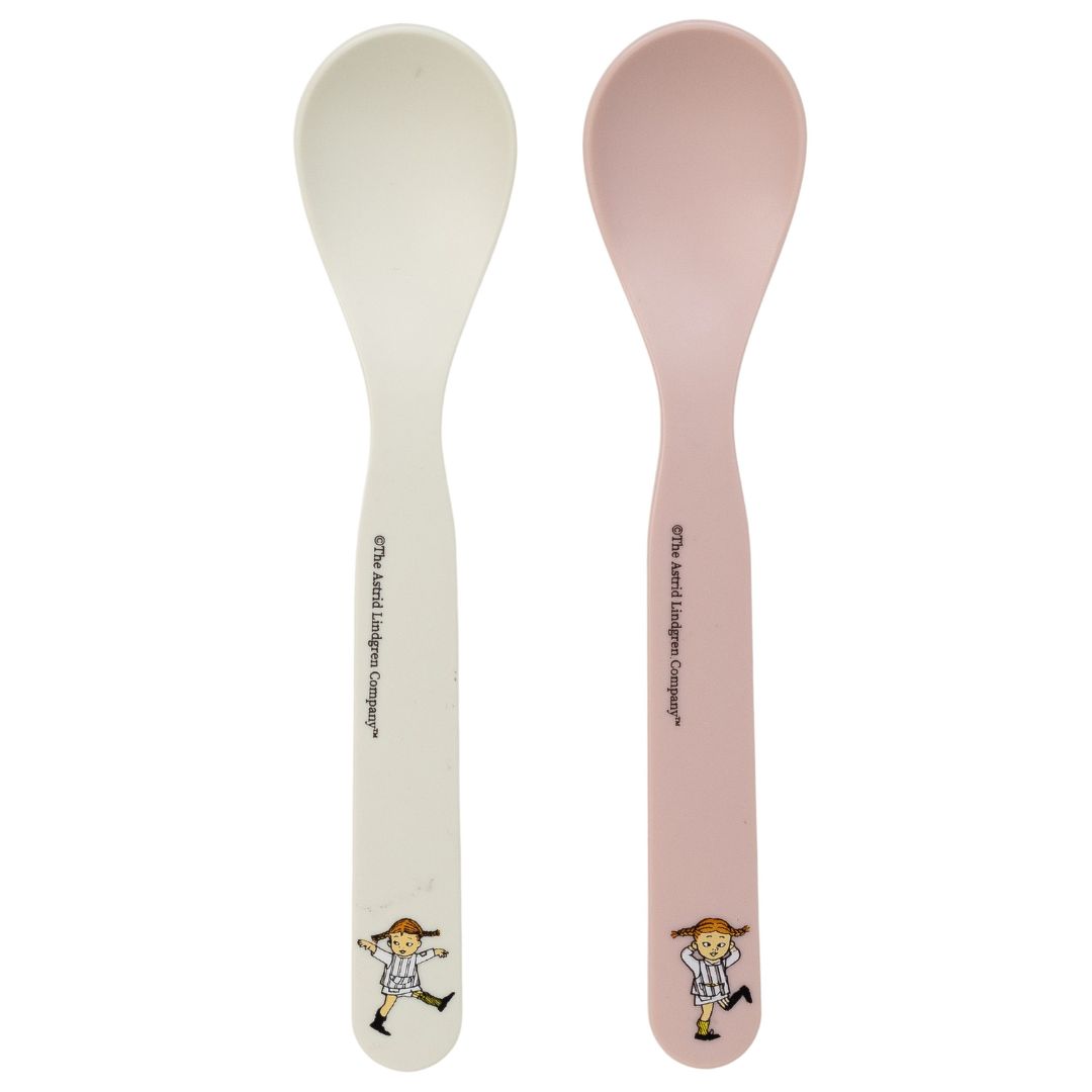 Rätt Start Pippi Circus Lusikat 2-pack valkoinen/vaaleanpunainen