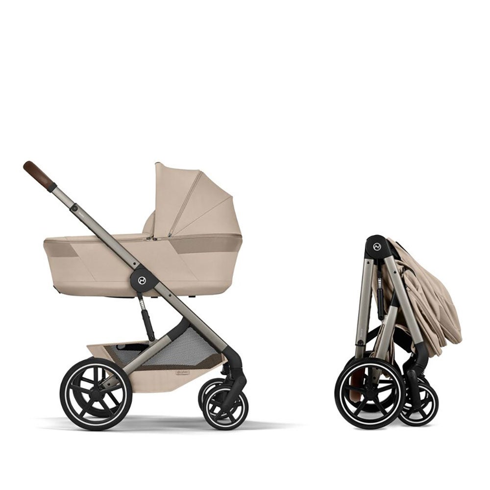 Cybex Balios S Lux TPE, sis. kokoontaitettavan vaunukopan (Almond Beige)