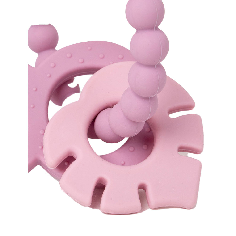 Teddykompaniet Purulelu Silikoni & Puu Vaaleanpunainen