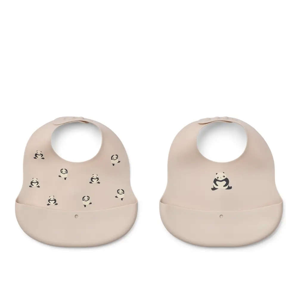 Liewood Ember  Ruokalappu 2 kpl -pakkaus Panda / Sandy 