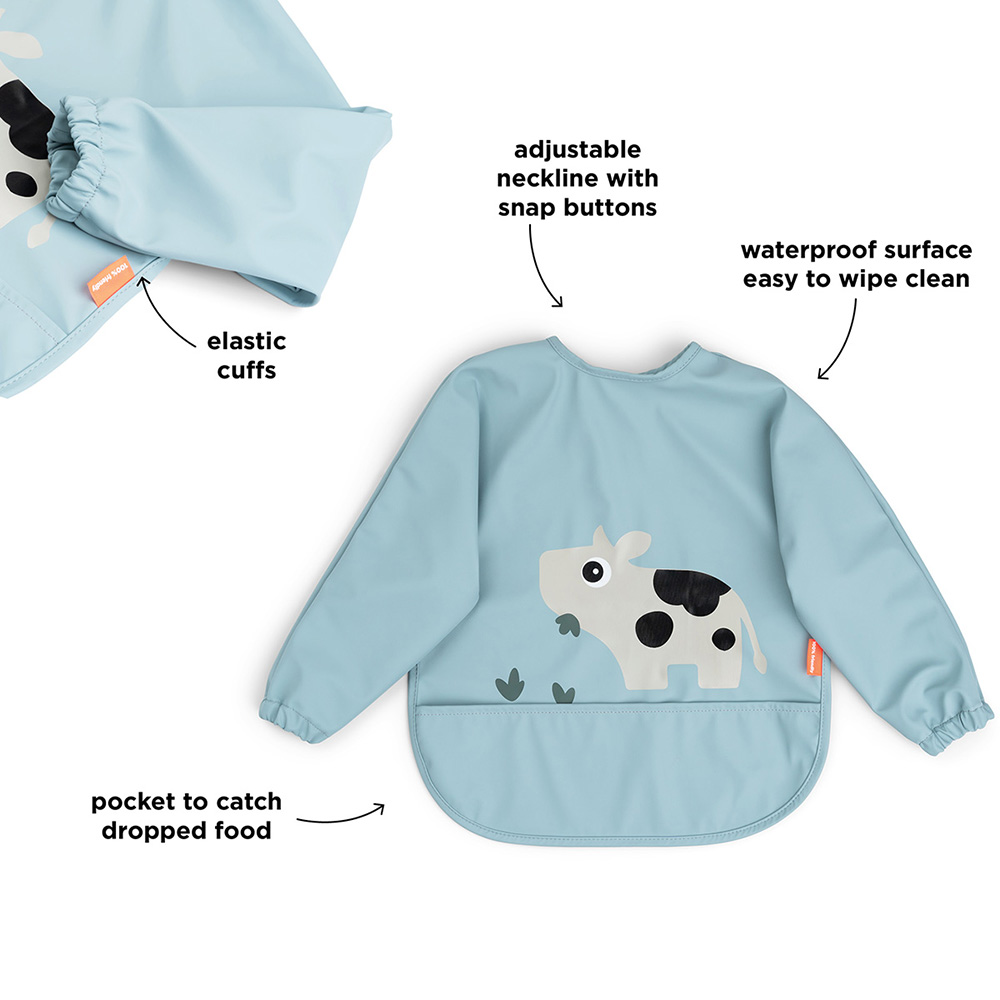 Done by Deer ruokalappu hihoineen Tiny farm Blue