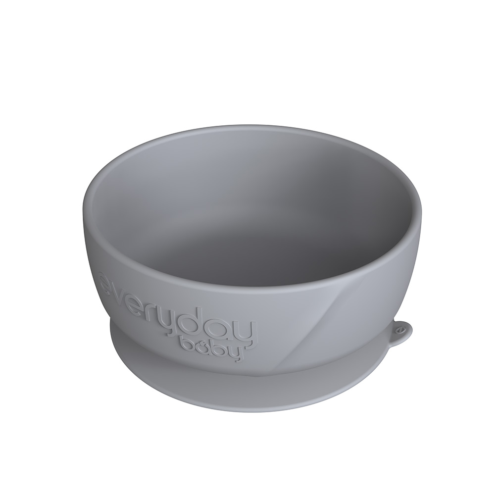 Everyday Baby silikonikulho imukupilla Quiet Grey