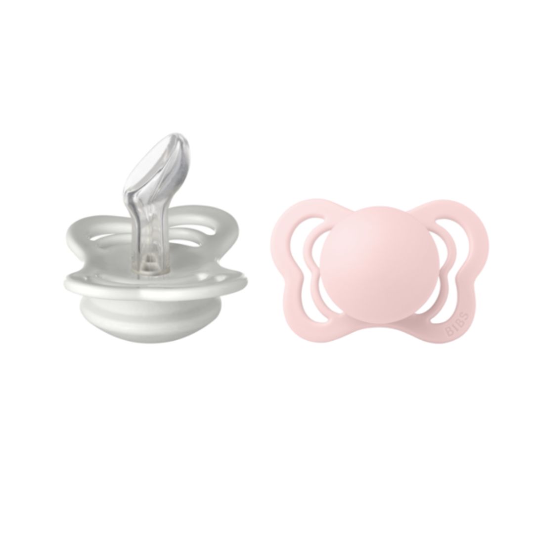 BIBS tutti Couture 2-pack silikoni 0-6m Haze/Blossom (Haze/Kukka)
