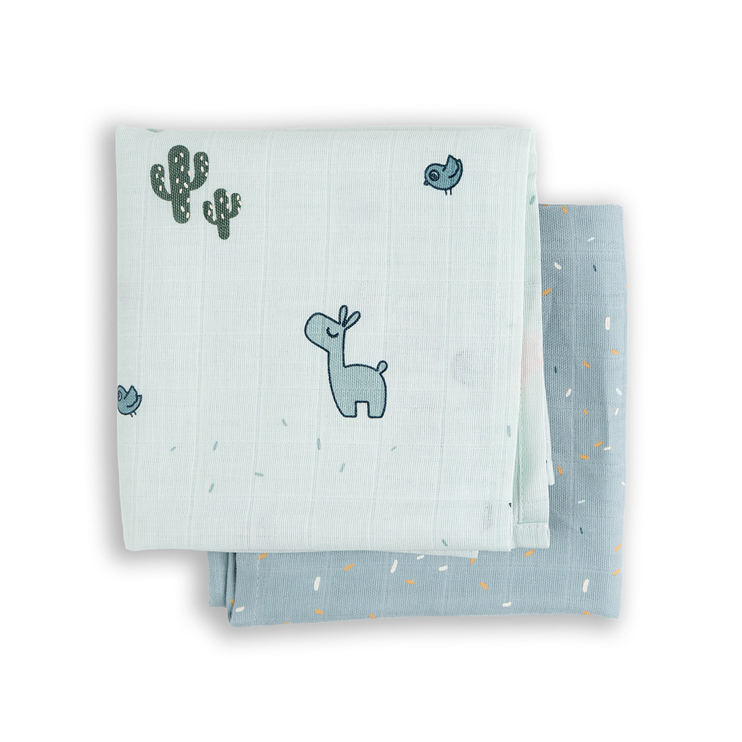 Done by Deer felt Swaddle 2-pack GOTS Lalee Blue (sininen)