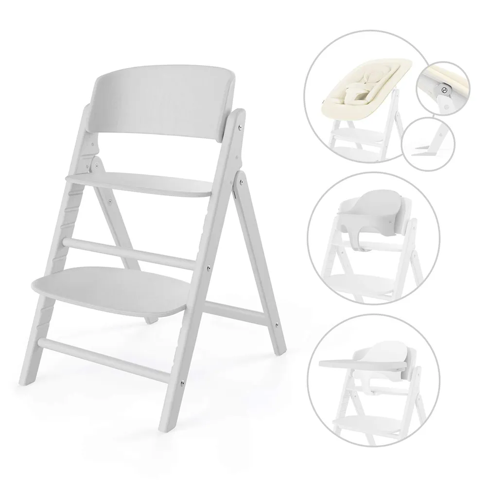 Cybex Click & Fold Ruokailutuoli 4-in-1 All White