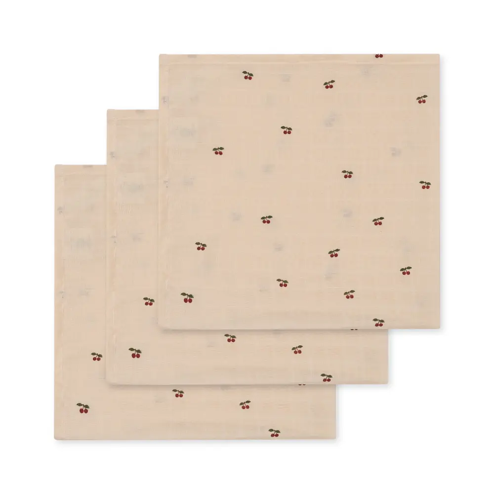 Konges Sløjd Musliiniliinat 3-pack GOTS Cherry