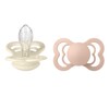 BIBS pöytäliina 2-Pack Supreme 6-18m Silikoni Ivory/Blush (norsunluu/puna)