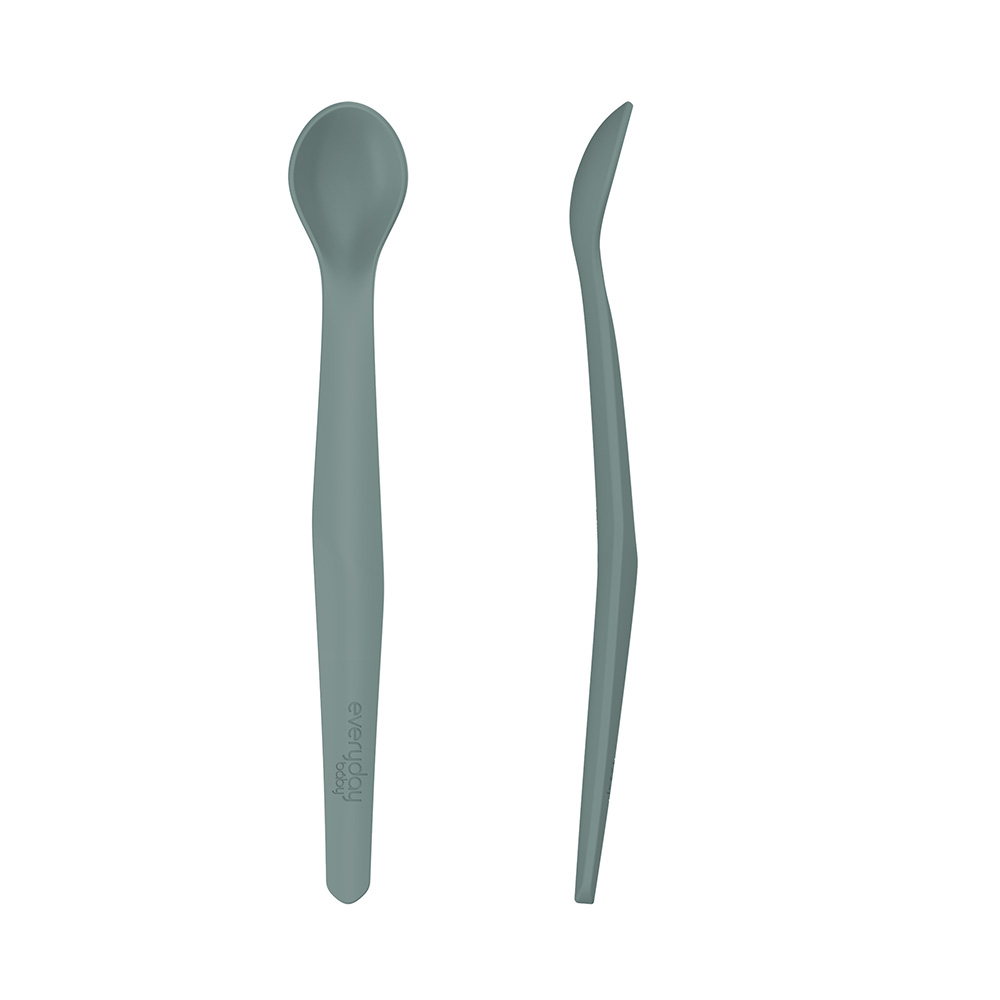Everyday Baby silikonilusikka 2-pakkaus Harmony Green