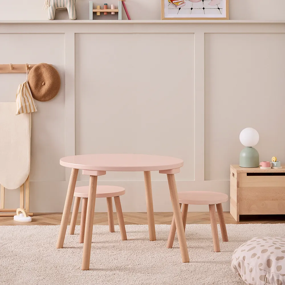 Kids Concept Pöytä ja jakkarat aprikoosi