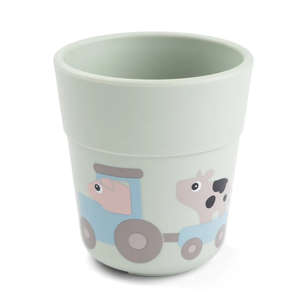  Done by Deer Foodie ruokailusetti imukupilla Tiny Farm Green