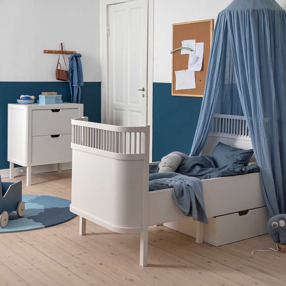 Sebra Baby & Junior Grow Bed Classic Valkoinen