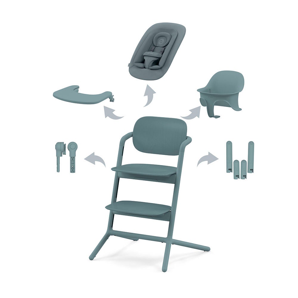 Cybex LEMO syöttötuoli 4in1 kivi sininen