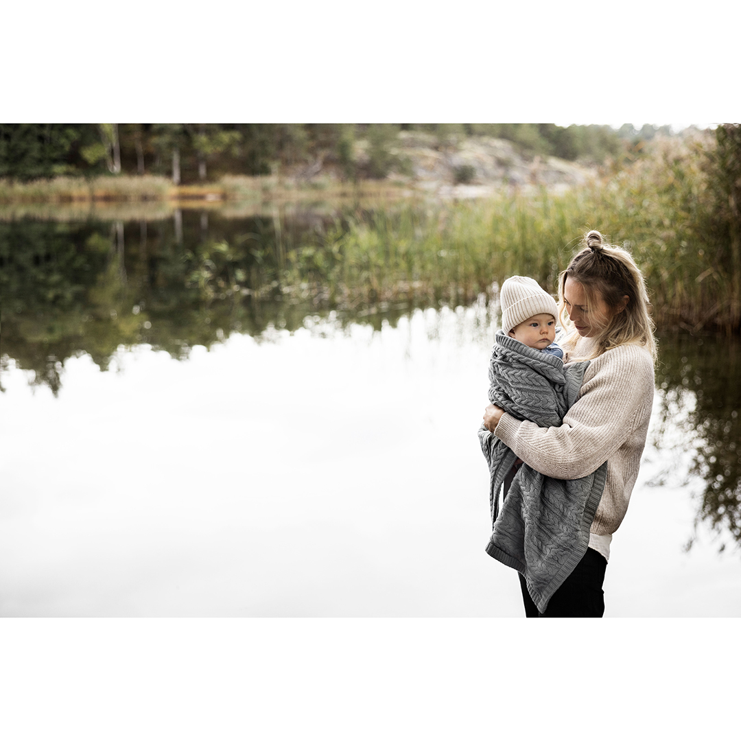Vinter & Bloom puuvillahuopa Cuddly EKO Misty Grey Cuddly EKO Misty Grey