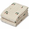 Liewood Lewis musliinipeitot 2-pack Persikka / Merikuori sekoitus