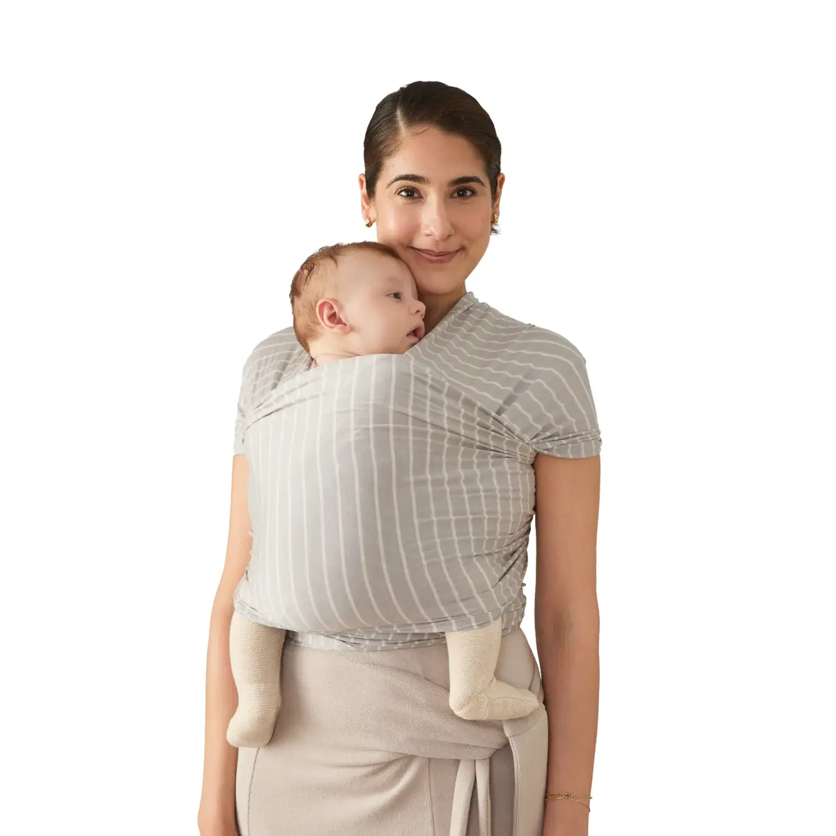 Ergobaby Aura Wrap vauvan kääre harmaat raidat