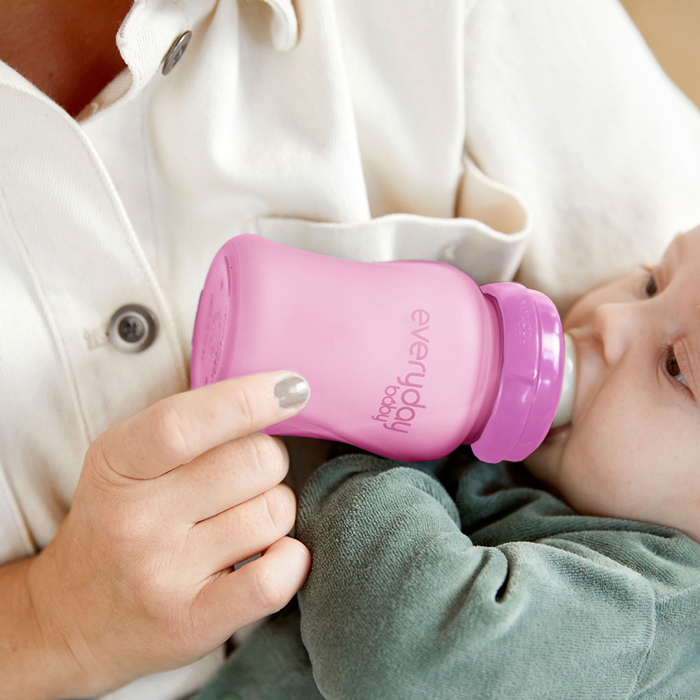 Vauvan jokapäiväinen lämmön tunnistava tuttipullo - 150ml Cerise pinkki