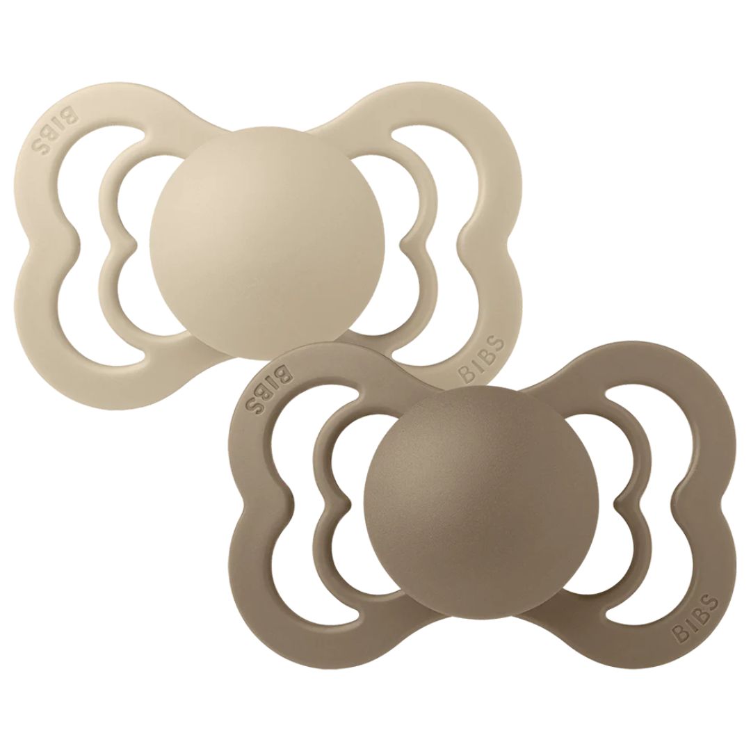 Rintaliinat Napp 2-pack Supreme 6-18m Silikoni Vanilja/Tumma tammi