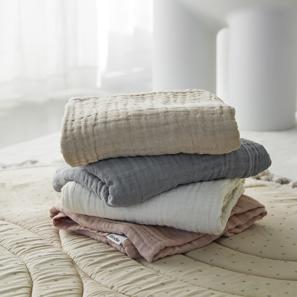 Elodie ryppyinen peitto - Pure Khaki