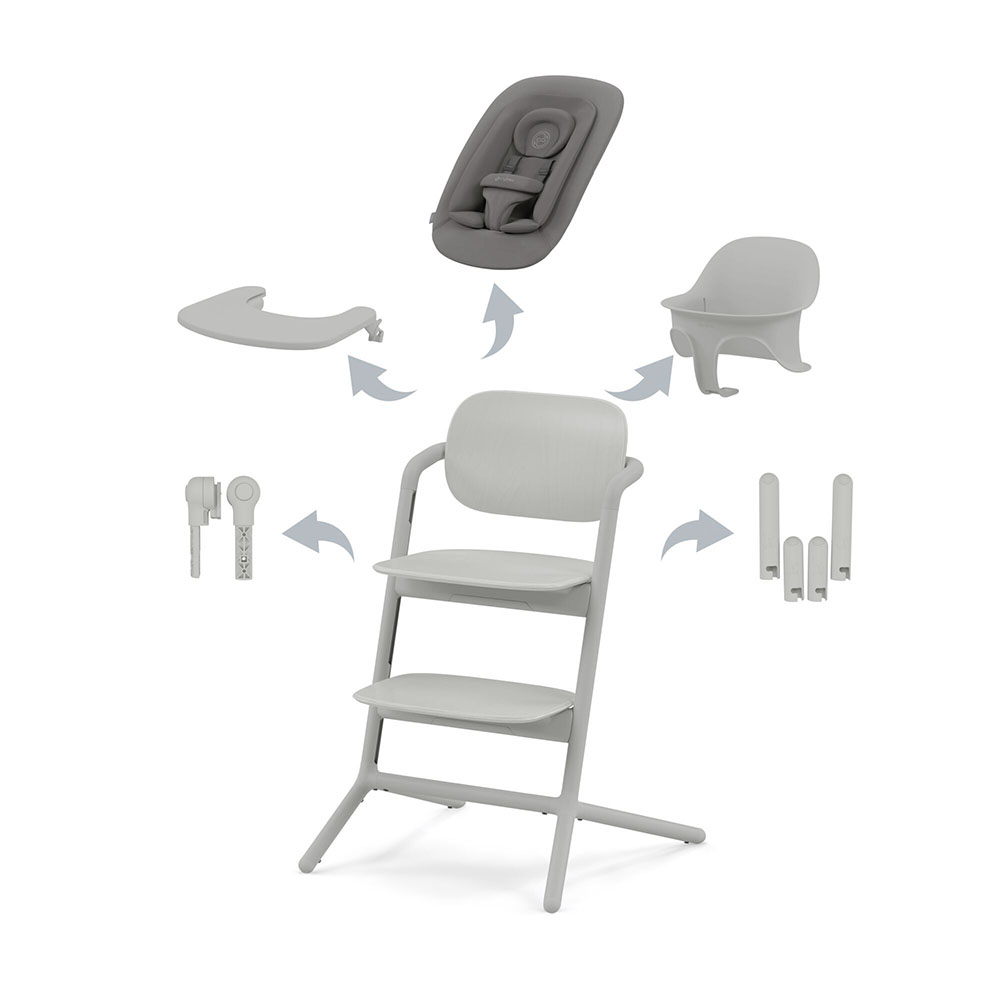 Cybex LEMO syöttötuoli 4in1 mokkanahkainen harmaa 