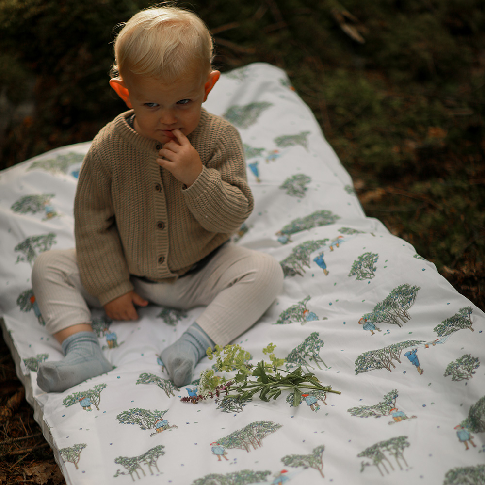 Rätt Start Beskow Putte i Blåbärsskogen Pussilakansetti vaunu/kehto