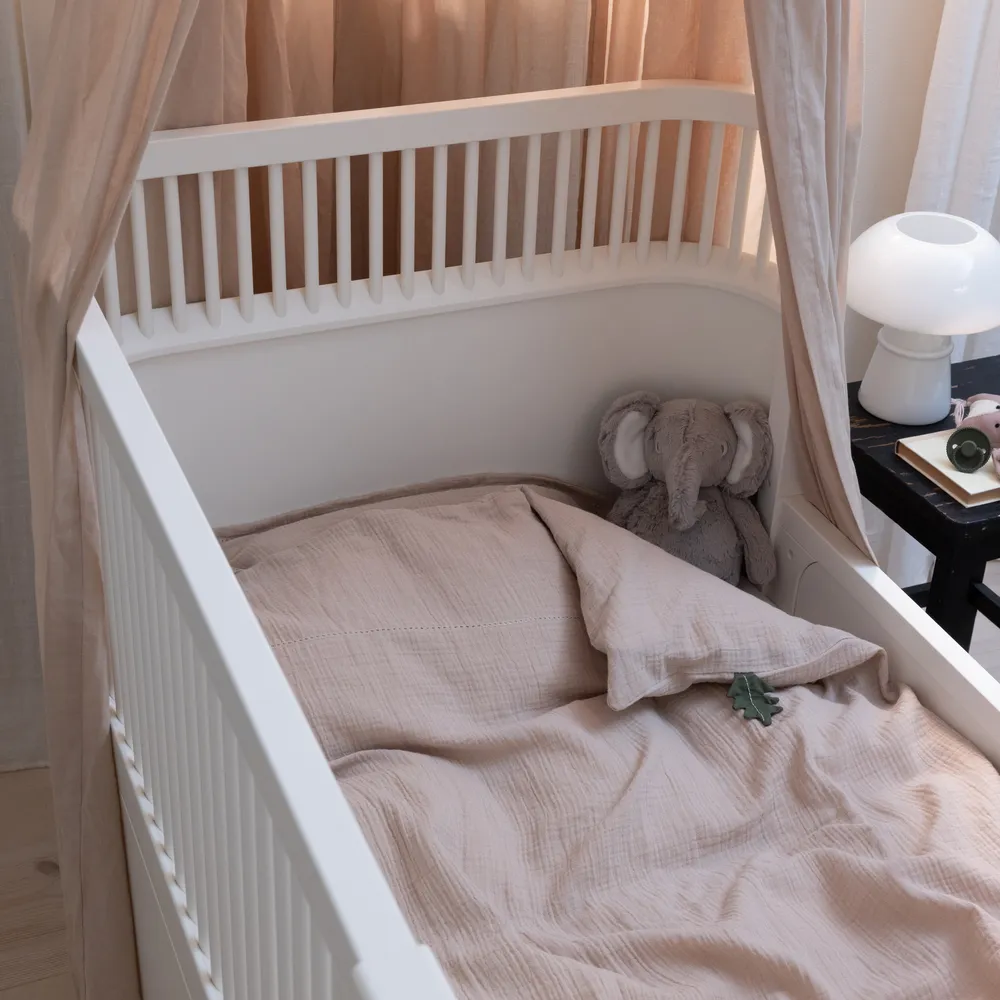 Sebra Vauvan pussilakanasetti musliini seabreeze beige
