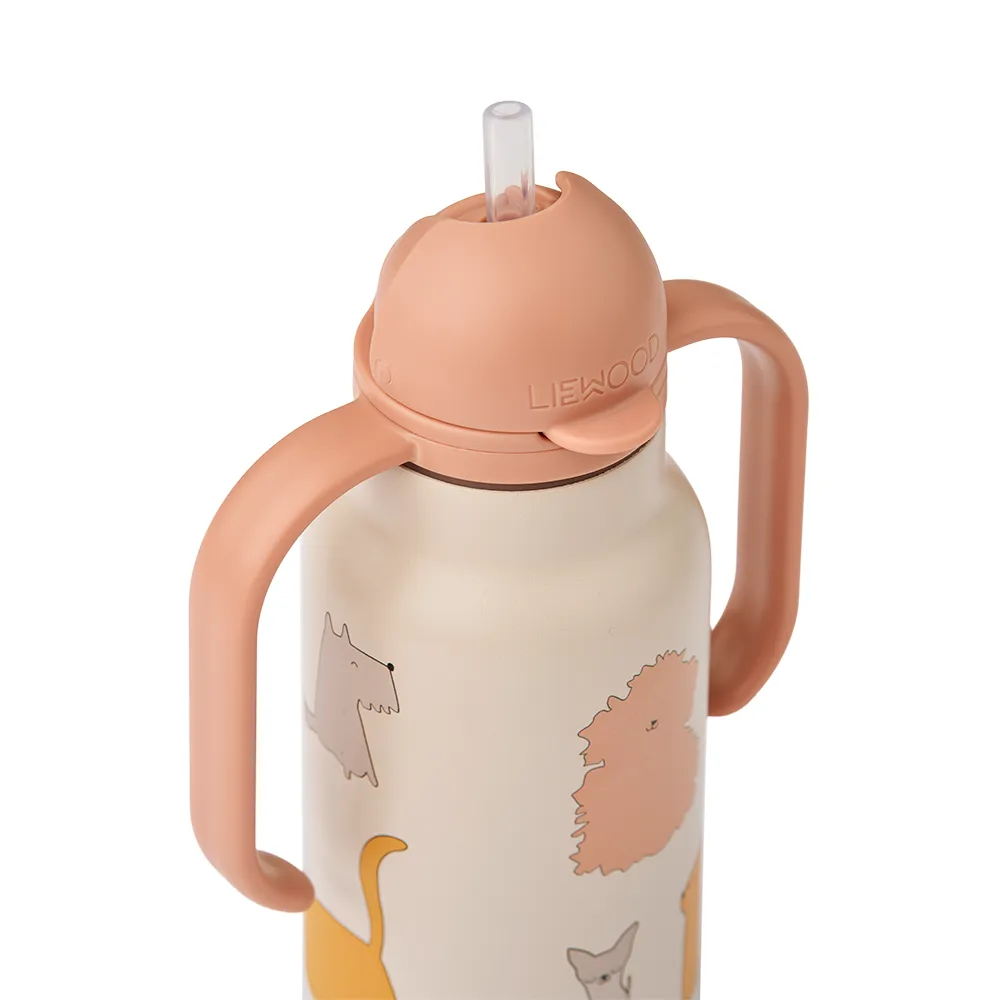 Liewood Kimmie vesipullo 250 ml Cats and Dogs / Sandy