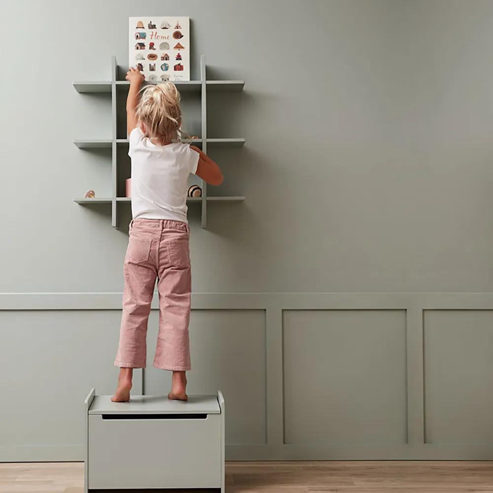 Kids Concept Seinähylly 3 tasoa vaaleanvihreä STAR