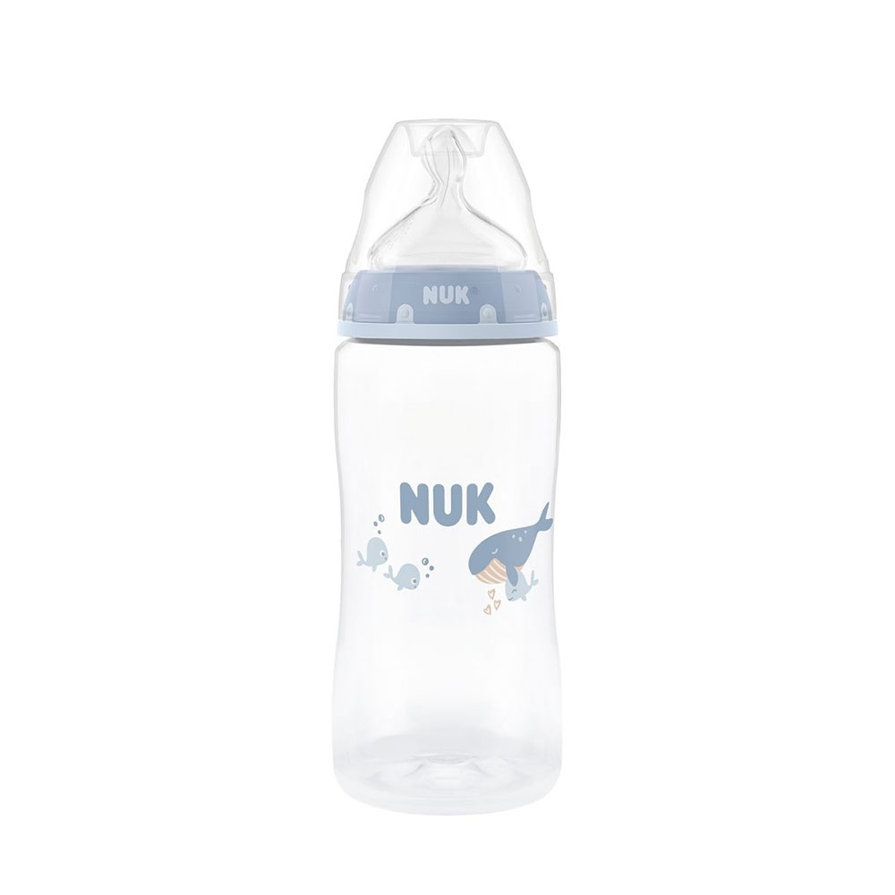 NUK First Choice Tuttipullo 300 ml Whale 3 kk+