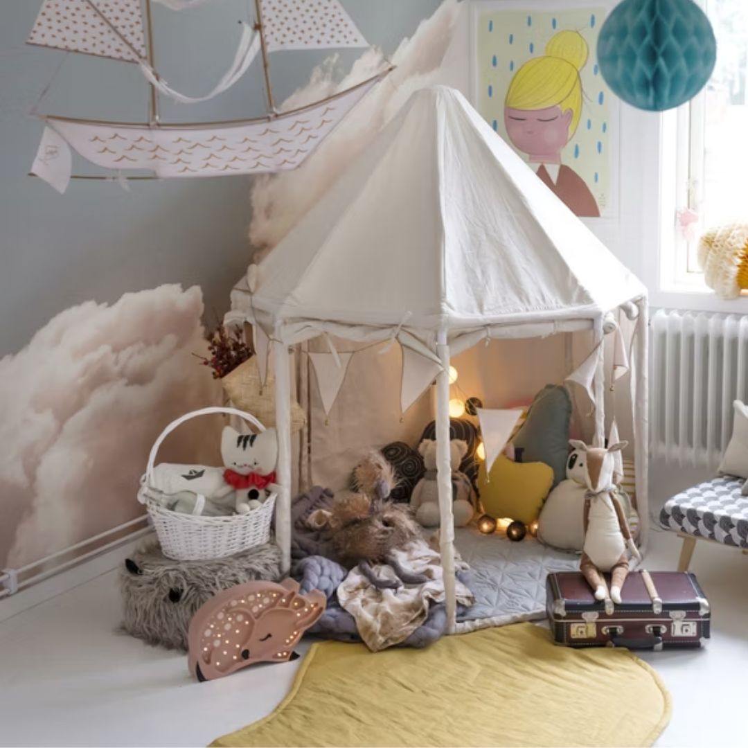 Kids Concept Paviljonki teltta luonnonvalkoinen