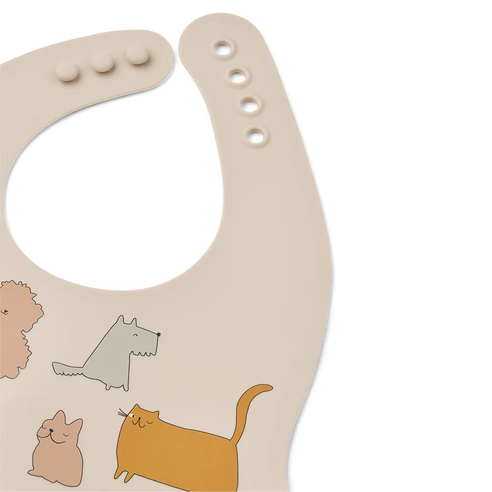  Liewood Ember Ruokalappu 2-pack Cats and Dogs / Sandy