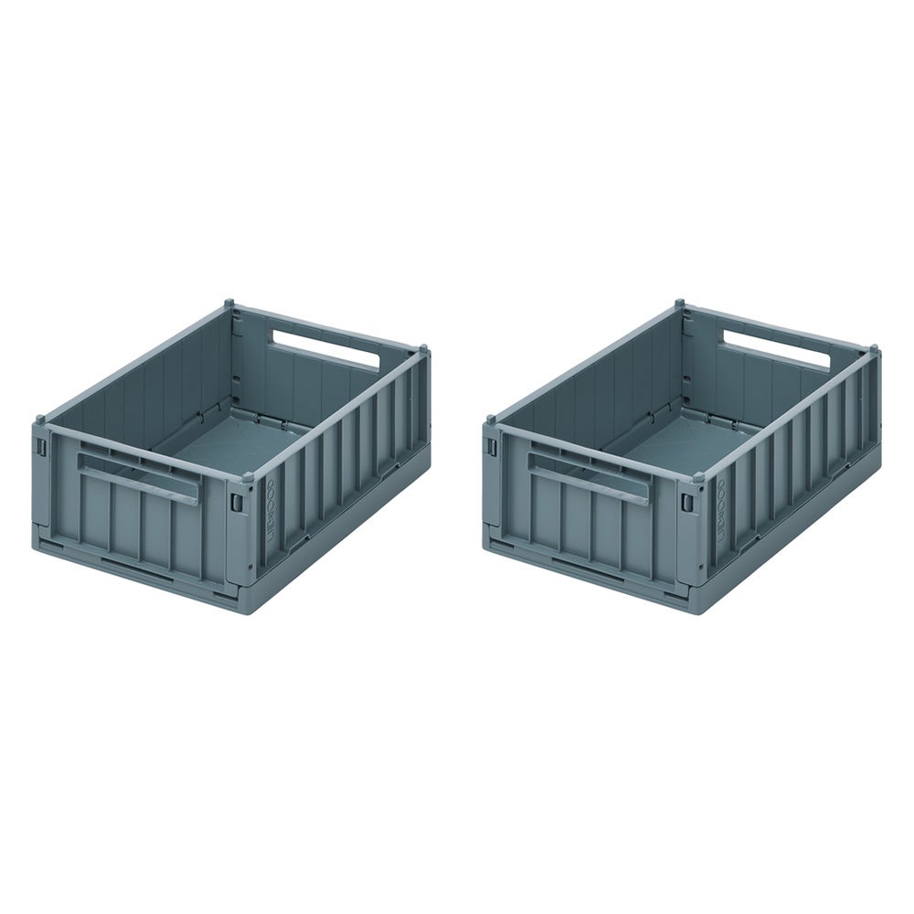 Liewood Weston säilytyslaatikko S 2-pack Whale blue 7130