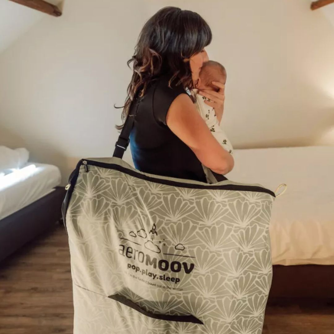 AeroMoov Pop-up-matkasänky Seashell Oliivi
