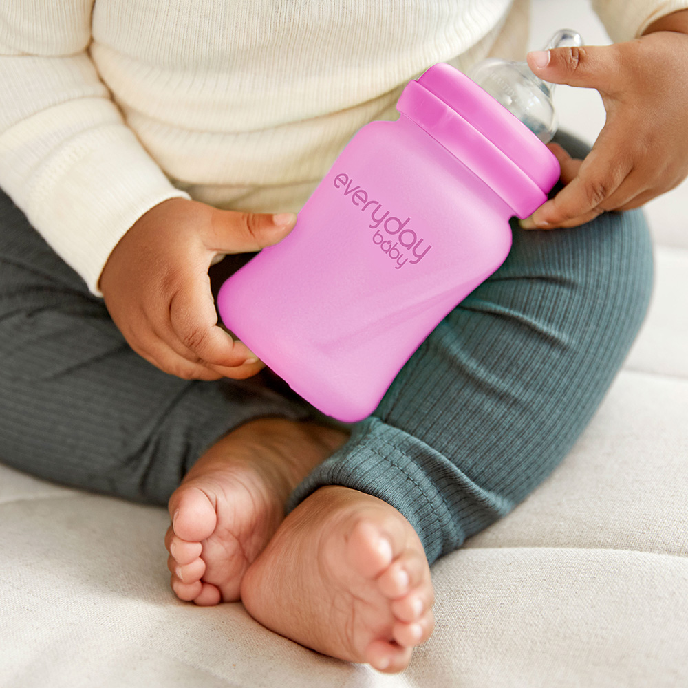 Vauvan jokapäiväinen lämmön tunnistava tuttipullo - 150ml Cerise pinkki