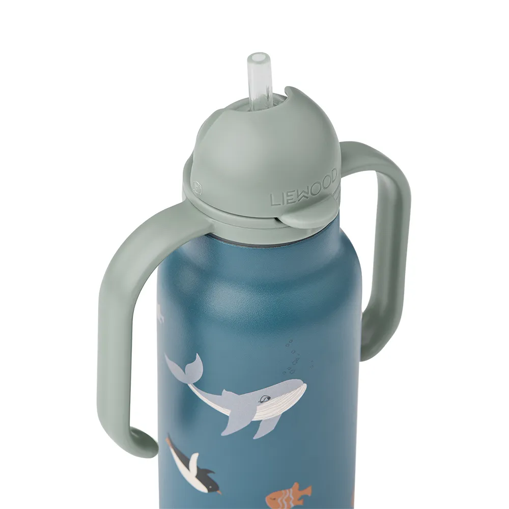 Liewood Kimmie vesipullo 250 ml Arctic Sea /  Ocean view