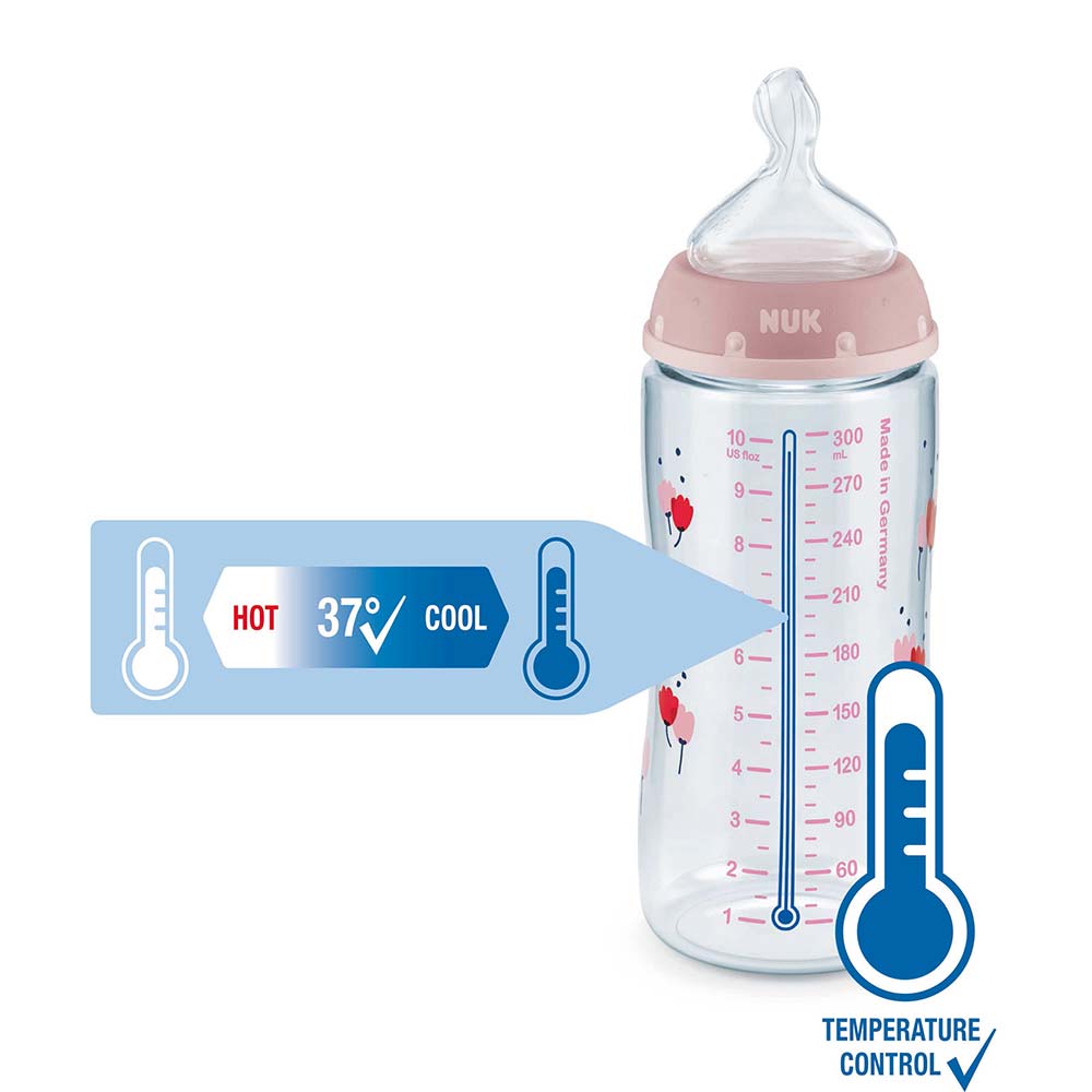 NUK First Choice+ tuttipullo 300 ml Vaaleanpunainen