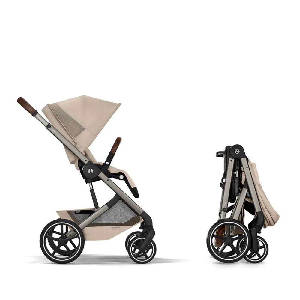 Cybex Balios S Lux TPE, sis. kokoontaitettavan vaunukopan (Almond Beige)