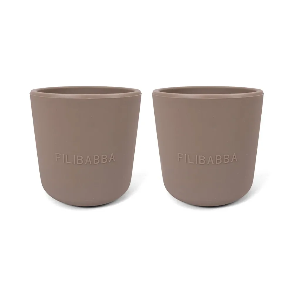 Filibabba Silikonimuki 2-pack - lämmin harmaa