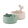 Done by Deer Silikonikulhot 2-pack Lalee Sand/Green 2-pack
