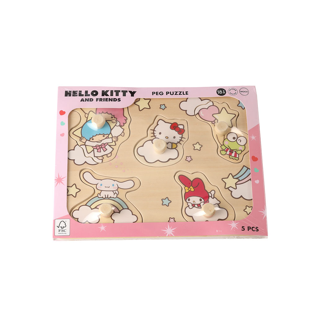 Hello Kitty puinen palapeli 5 palaa