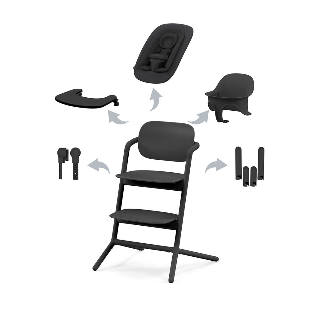 Cybex Lemo syöttötuoli 4in1 Stunning Musta