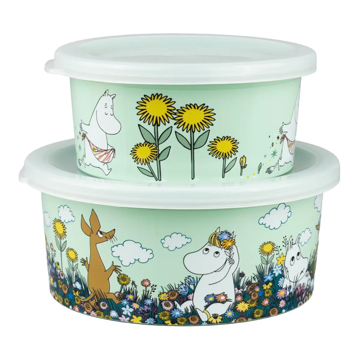 Rätt Start Moomin Meadow, välipalarasia, 2 kpl, vihreä