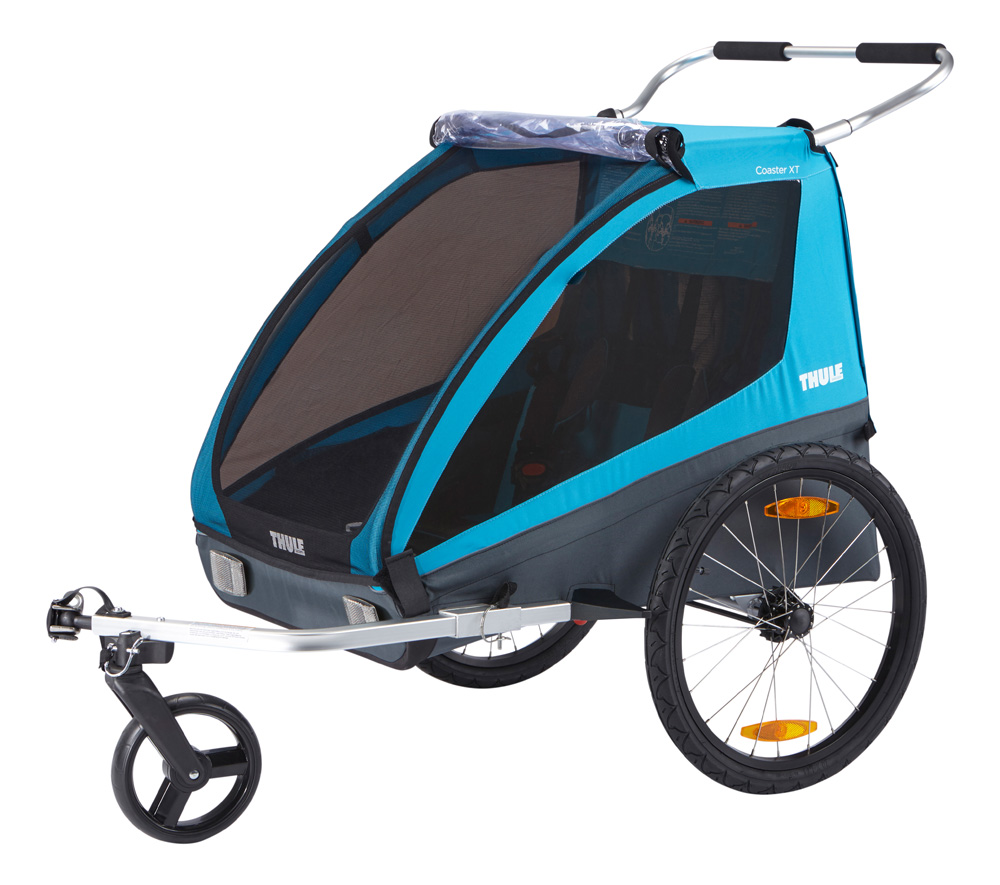Thule Coaster XT -pyörävaunu+Kärrynpyörävaunu