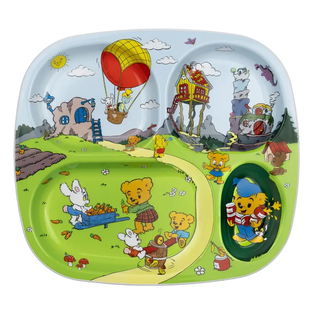 Rätt start Bamse aiheinen lautasellinen lokeroilla