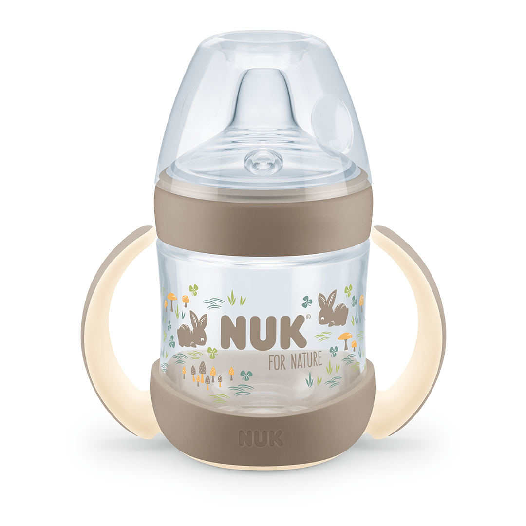 NUK for Nature Learner läikkymätön juomakuppi Cream 6m