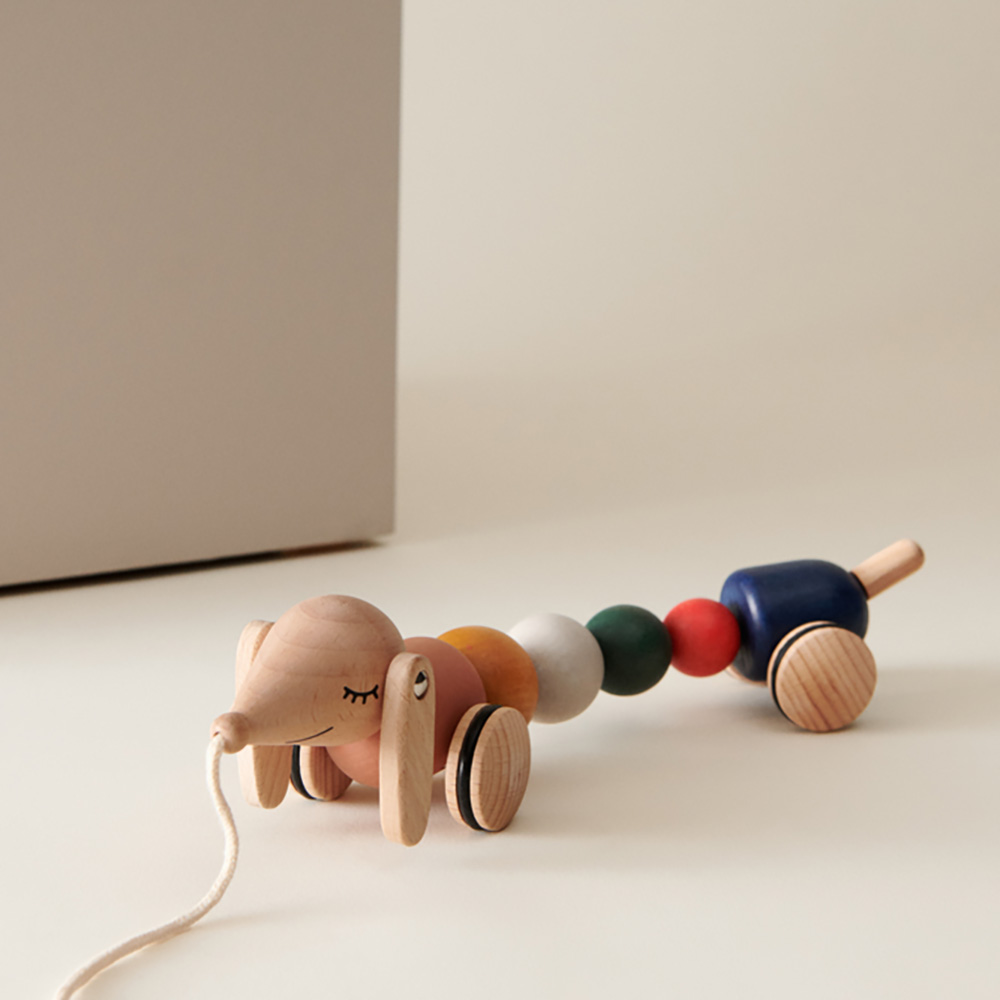 Liewood Barthes Pull Along Toy Kultainen karamellin monisekoitus