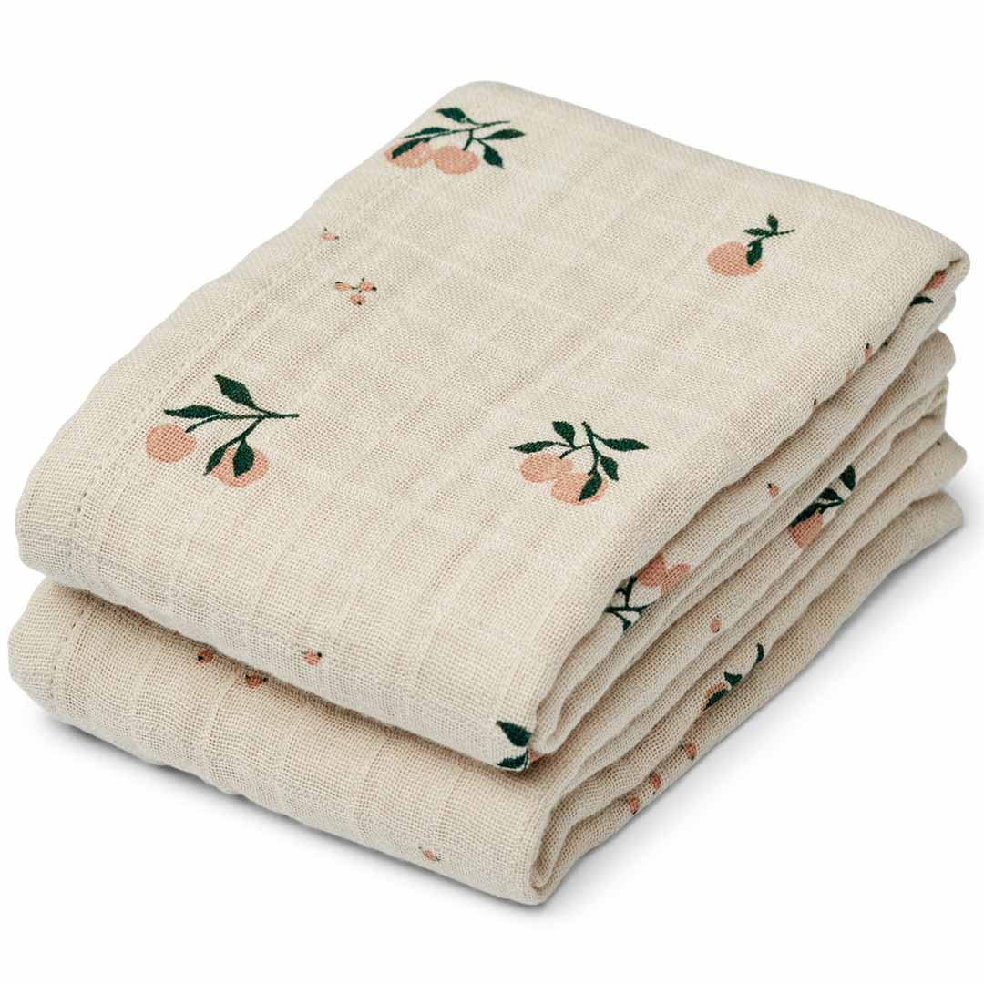 Liewood Lewis musliinipeitot 2-pack Persikka / Merikuori sekoitus