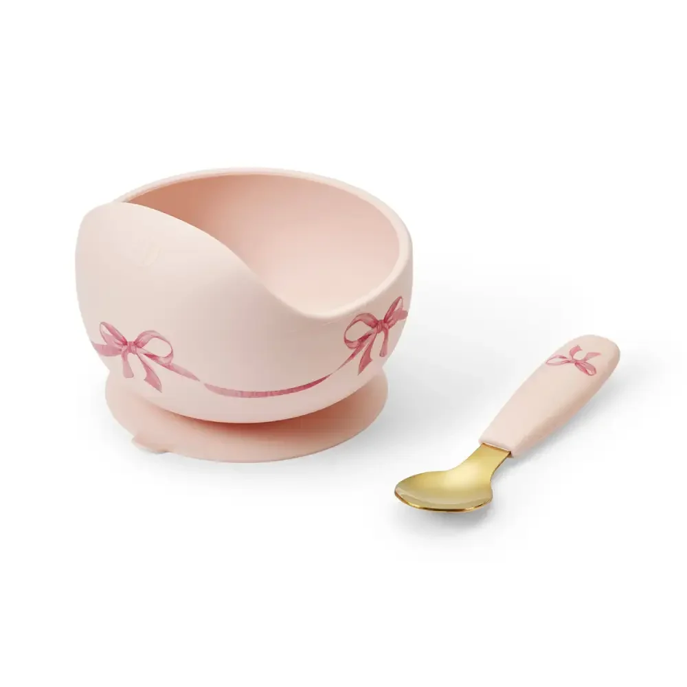 Elodie silikoninen kulhosetti Rosy Bow